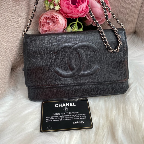 CHANEL Handbags - ❌SOLD ON E🅱️🅰️Y❌🌼 Chanel Caviar CC Timeless BLACK WOC With Card &dust bag SHW